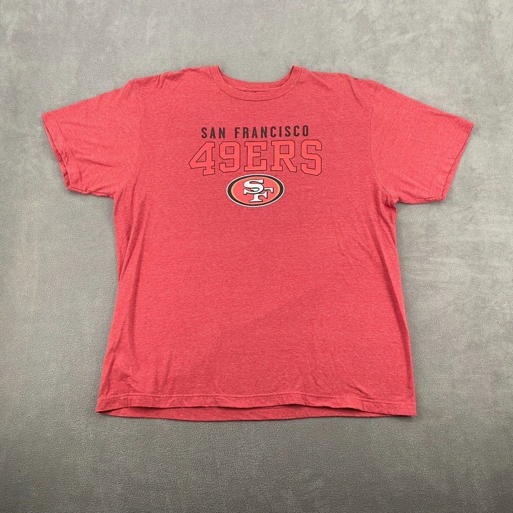 San Francisco 49ers T-Shirt Mens XL Red Majestic NFL Football Sports Crew Neck